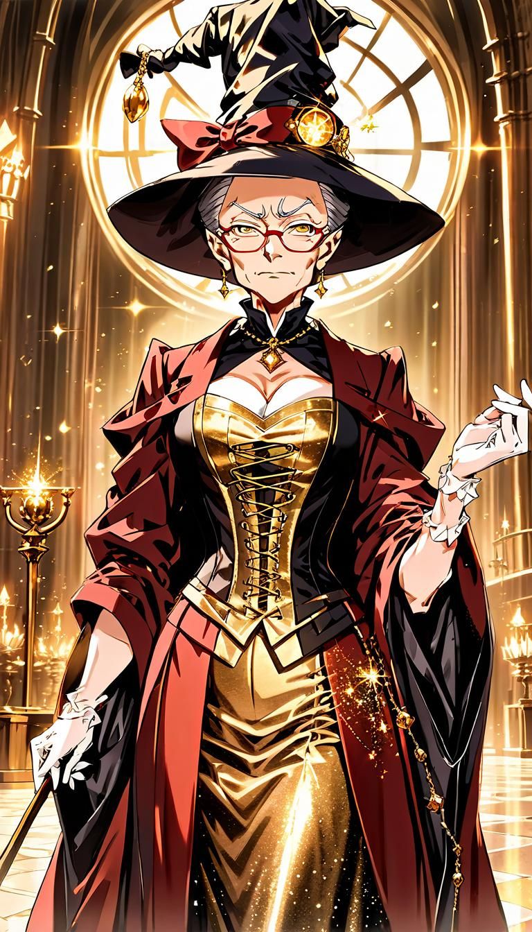 Professor McGonagall as Magical Girl in Anime Style