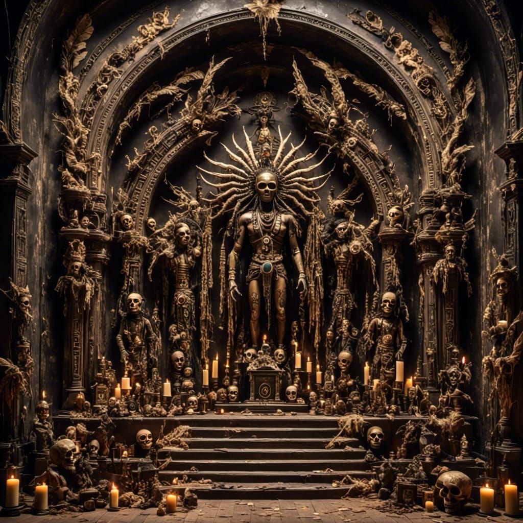 Mystical Figure in Futuristic Style