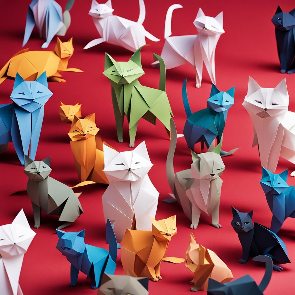 Utopian Cat Society: Feline Overlords in Papercraft