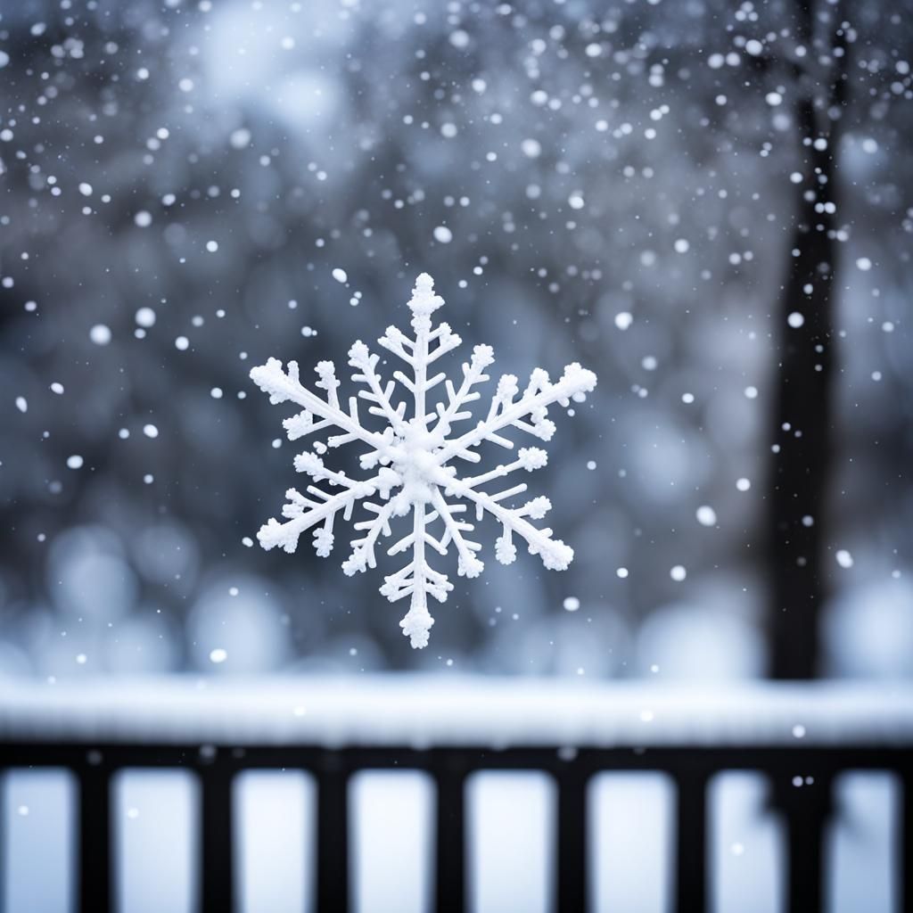 Merry Christmas in Winter Snowfall: Bokeh Photography
