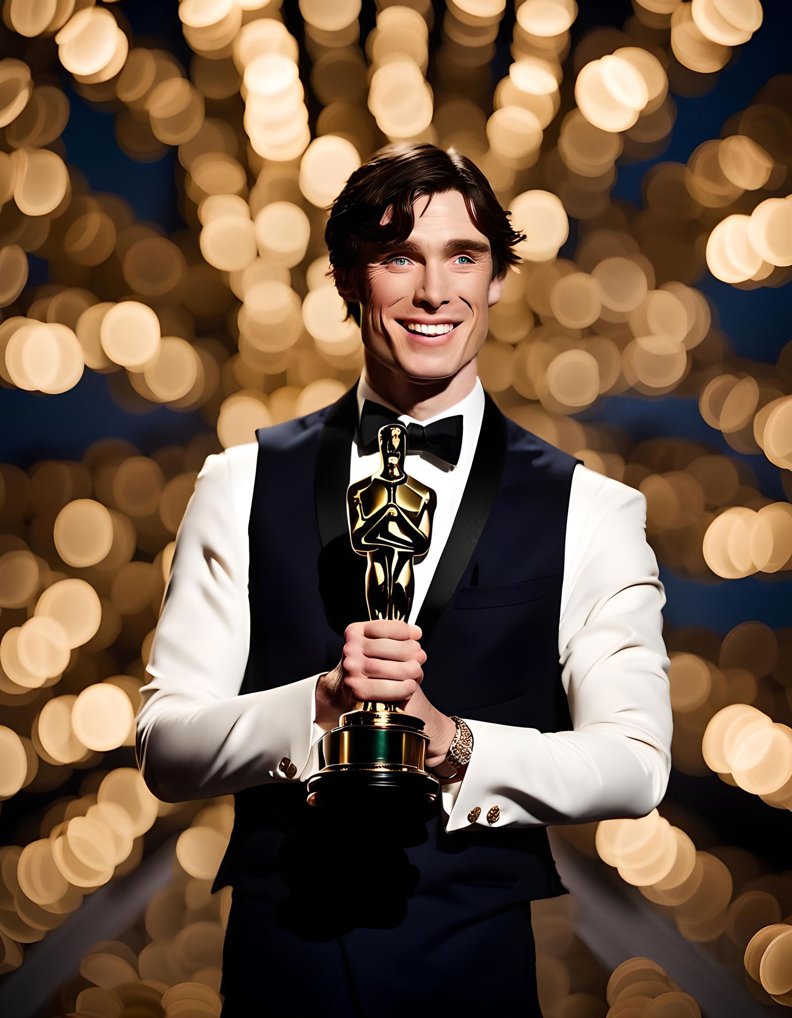 Cillian Murphy Wins Oscar in Hyperrealistic Portrait