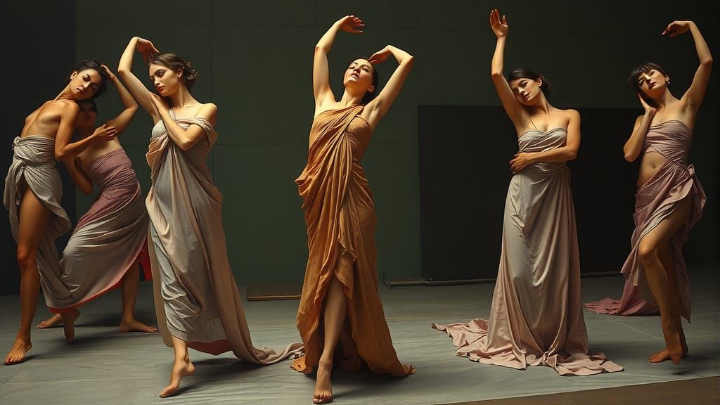 Dancers in Psycho Art Style