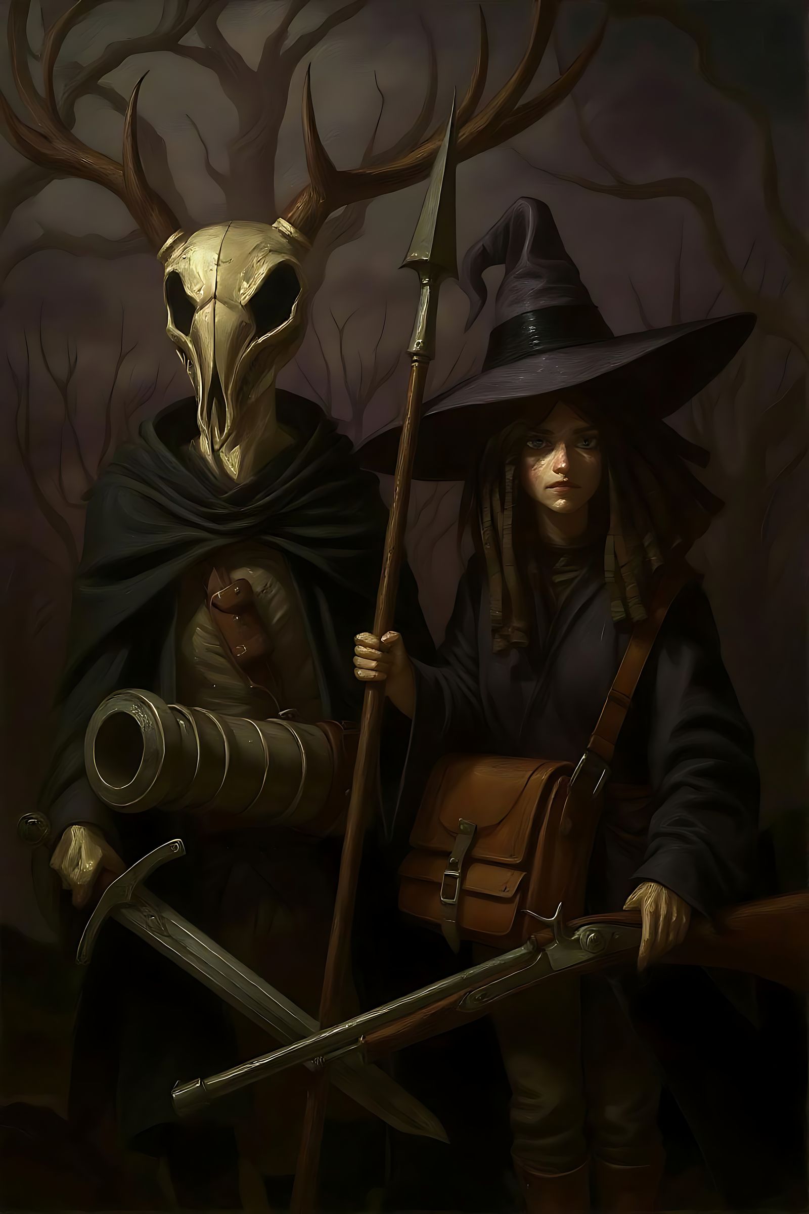 Detailed Dark Fantasy Oil Painting Conversion