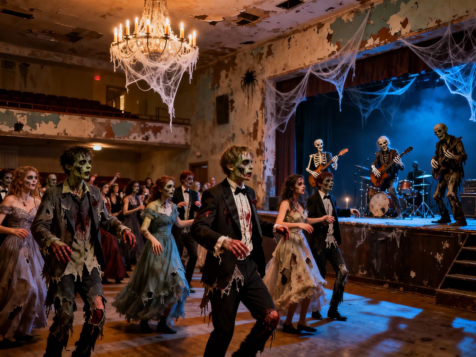 Undead Zombie Prom Night in Abandoned Auditorium