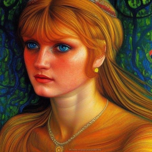 Vivid Color Portrait in Hyperrealistic Oil Painting