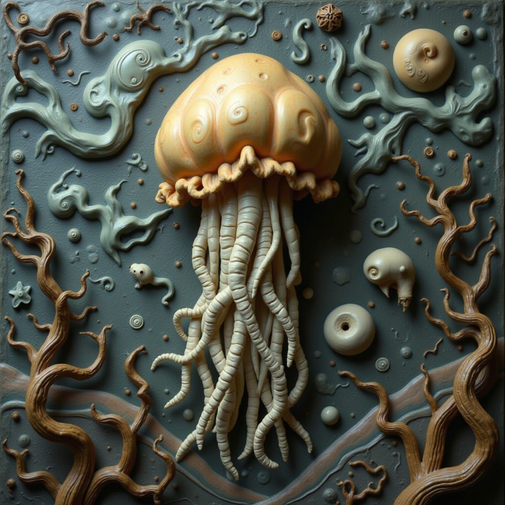 Stylized Jellyfish Inspired by Shadow Hills LoRA