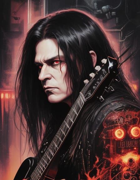 Ozzy Osbourne as Cybernetic Rock Star Portrait