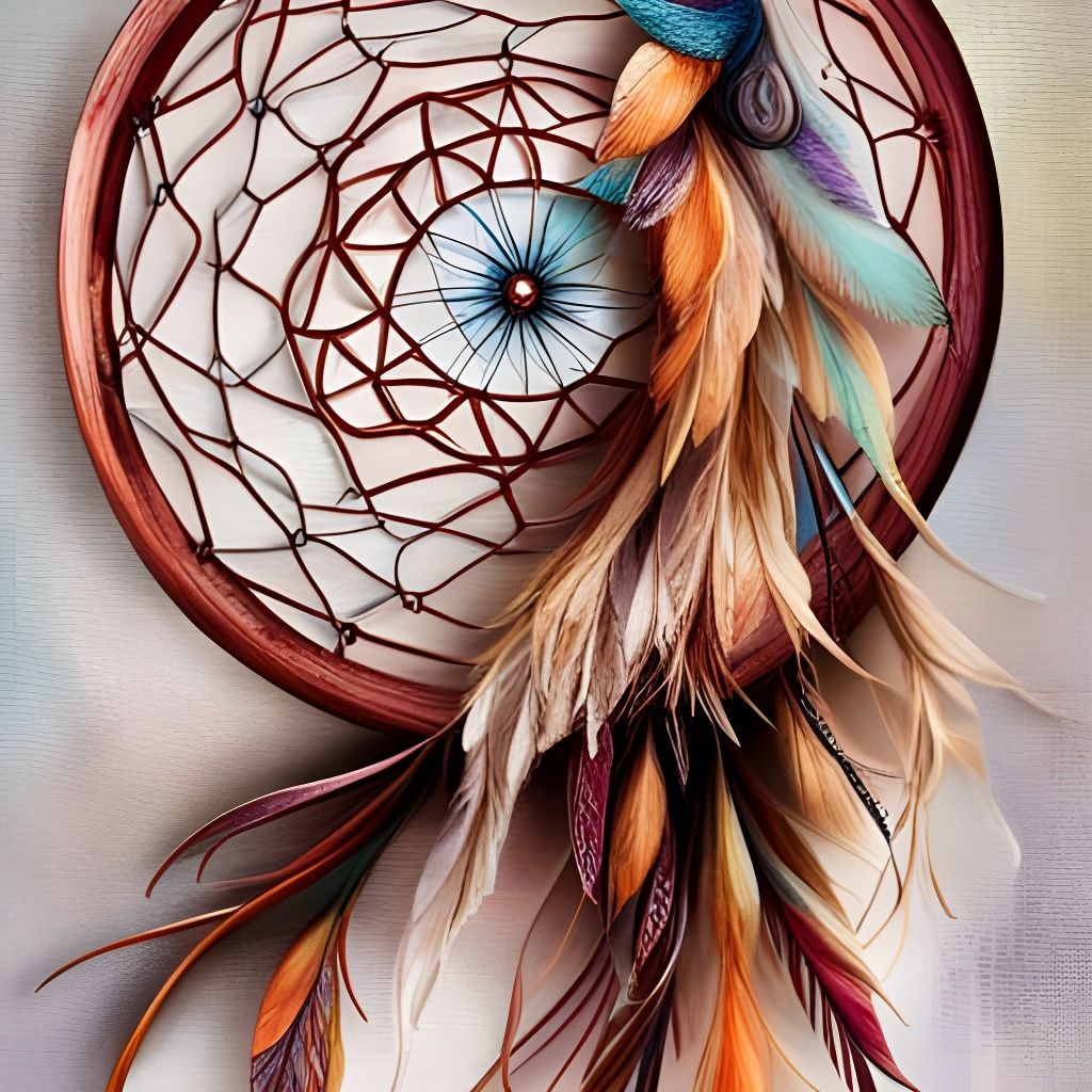 Art Brut Dreamcatcher: Elegant Bohemian Meditation