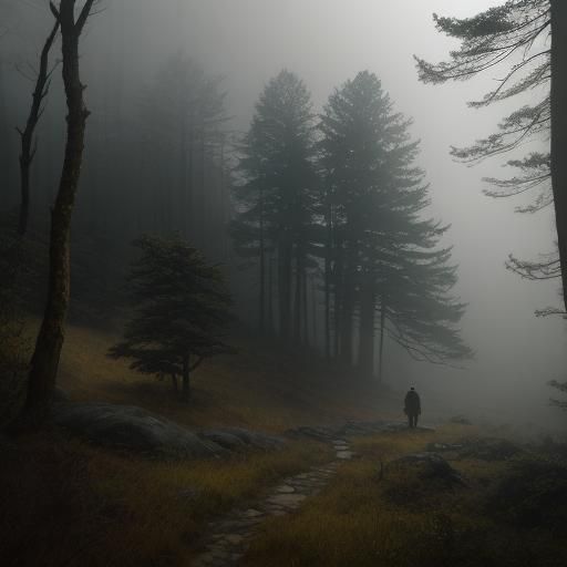 Last Mohican in Misty Forest, Historical Film Still