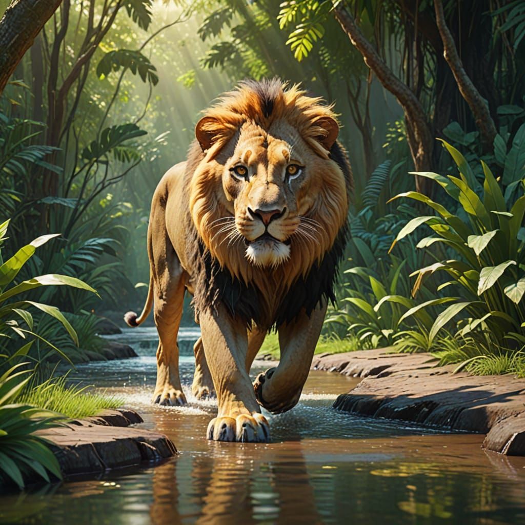 Lion's Tap Dancing Journey to Jungle Oasis