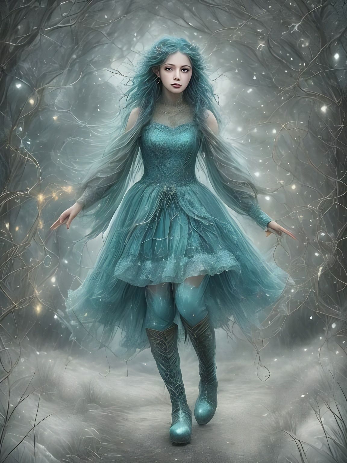 Elegance Sinray Teal Fairy Dancer