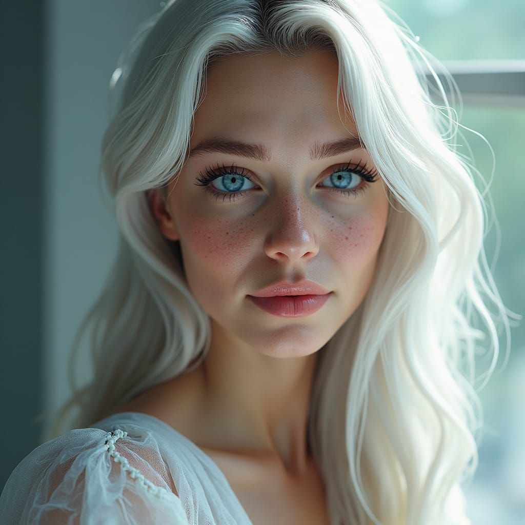 Beautiful Woman Portrait in Hyperdetailed Digital Art