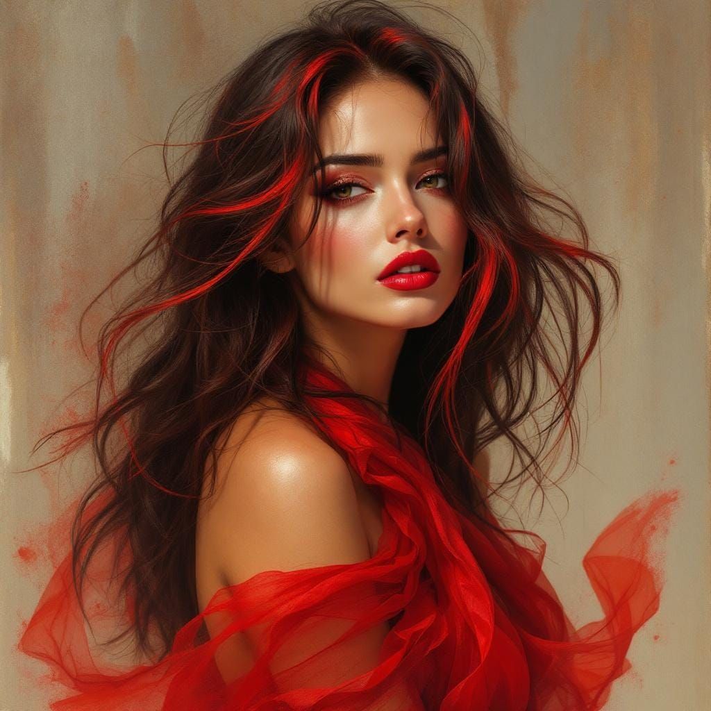 Goddess of Feminine Beauty in High-End Fashion Portrait