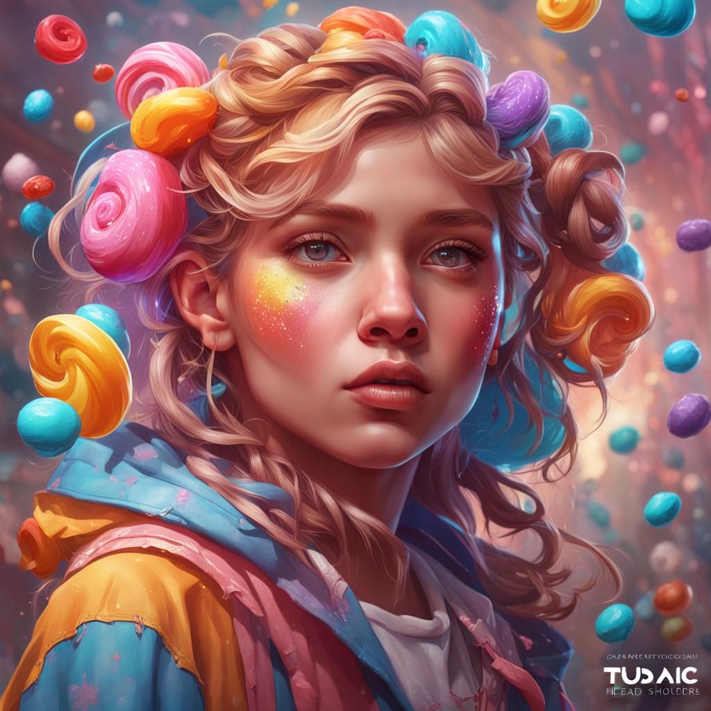 Hyperdetailed Portrait in Art Nouveau Style