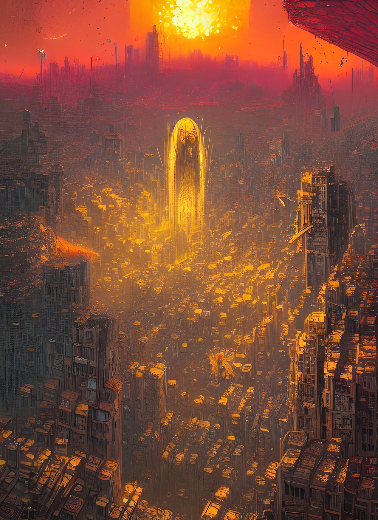 Honeycomb City: Post-Apocalyptic Fantasy Art