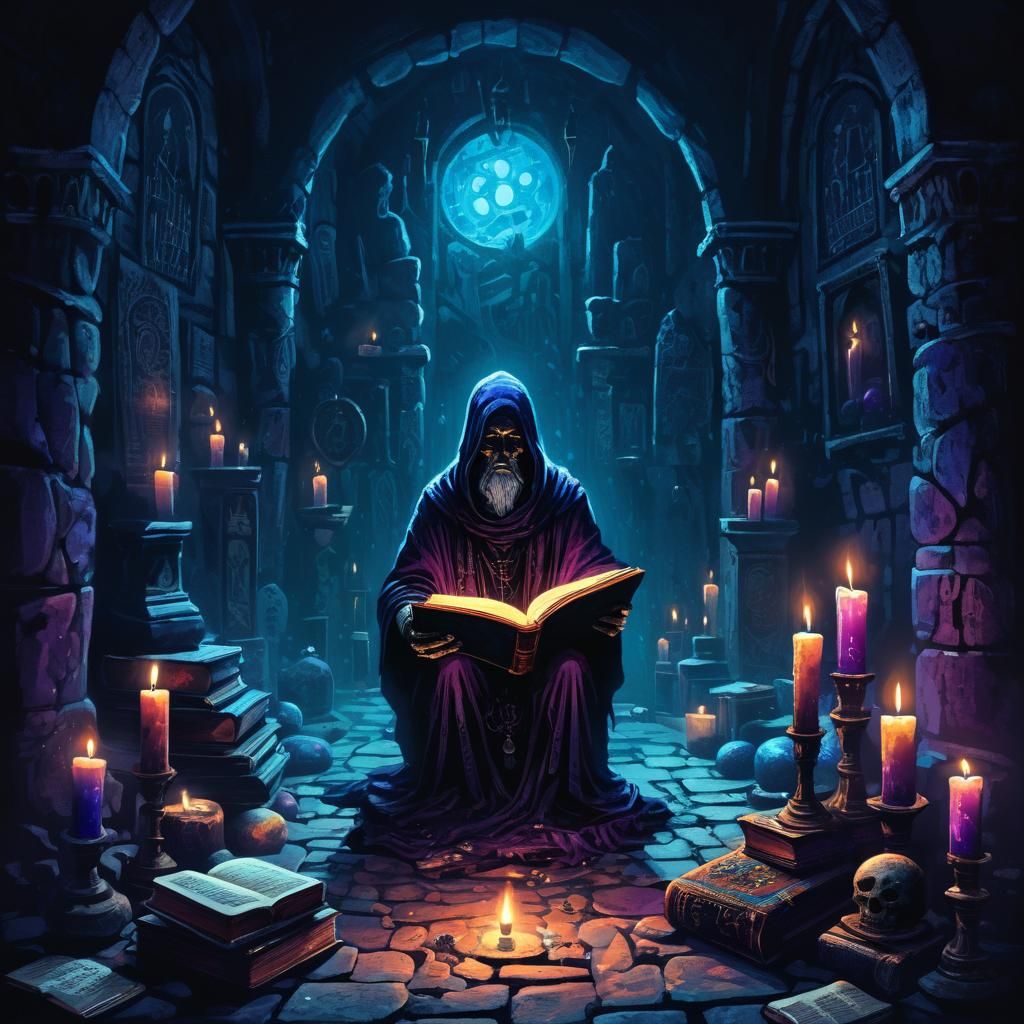 Mystical Chamber: Dark Fantasy Illustration