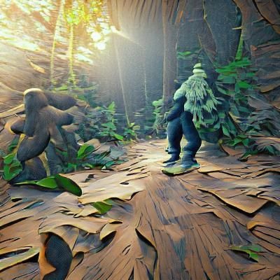 Bigfoot in jungle