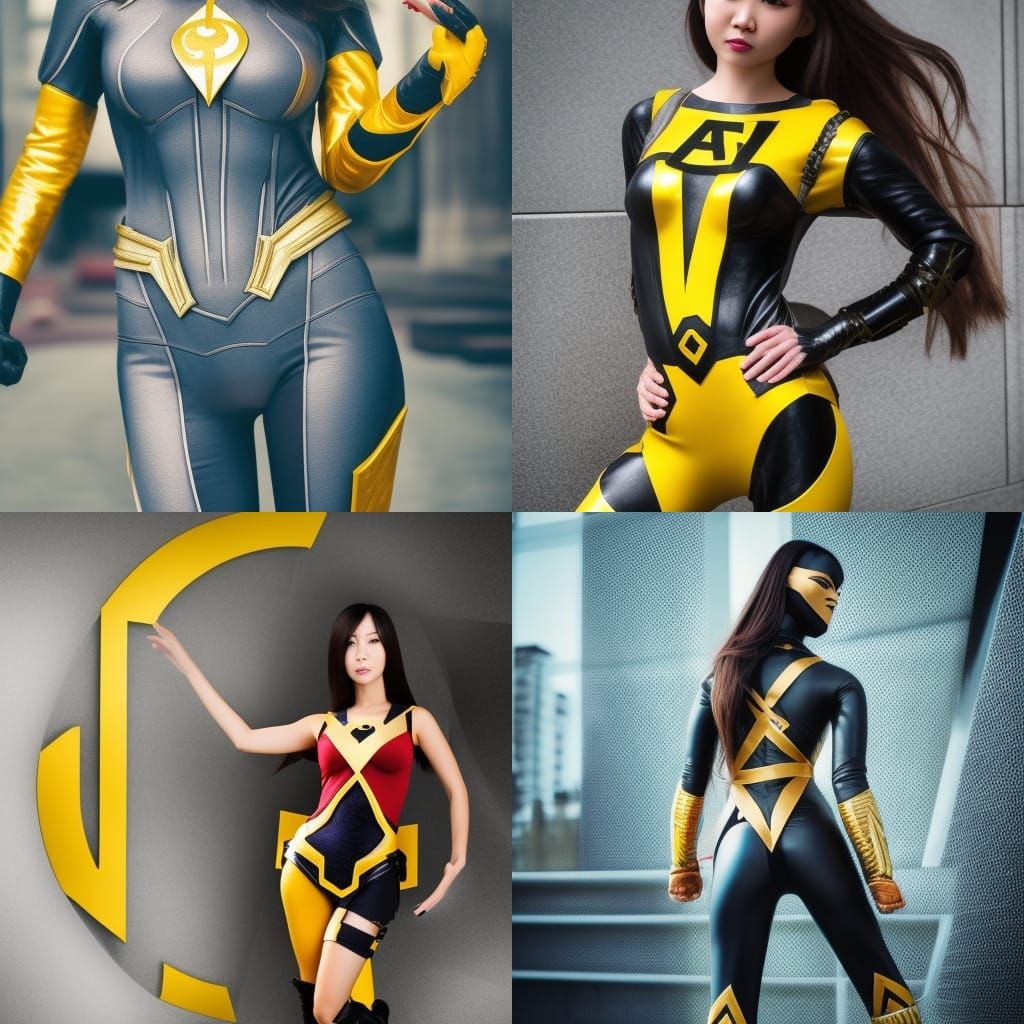 Binance Superheroine with Intricate Details
