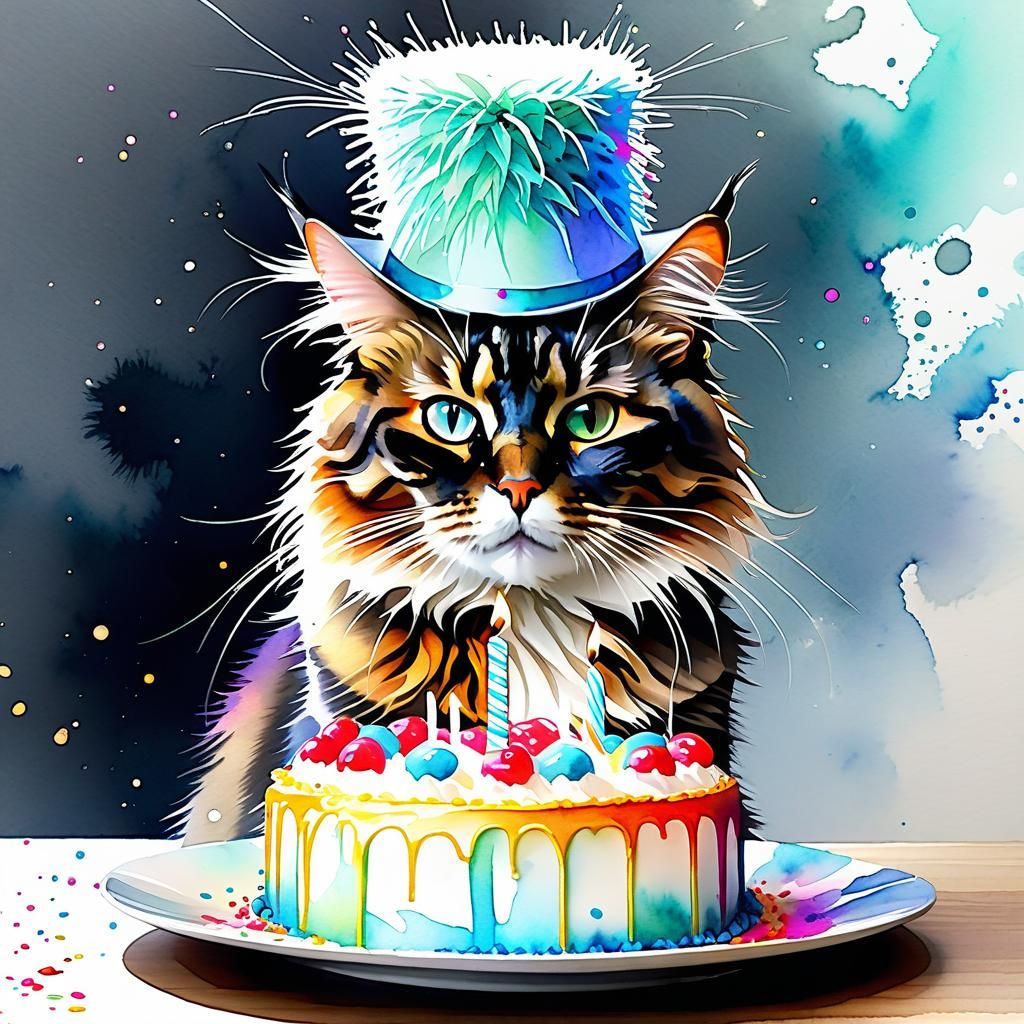 Birthday cat
