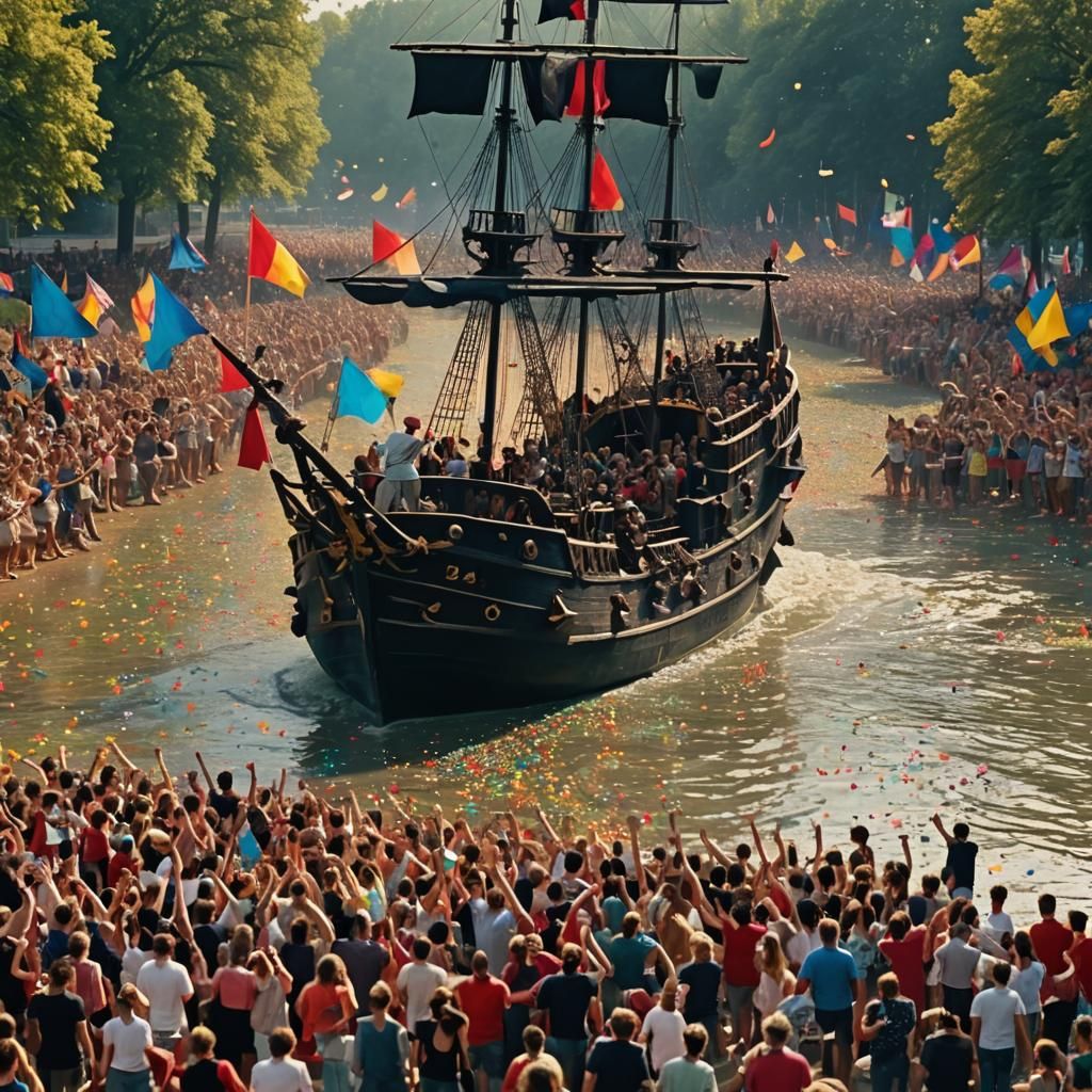 Stelle dir vor, es ist ein Sommerfest in Düsseldorf. Blackbe...