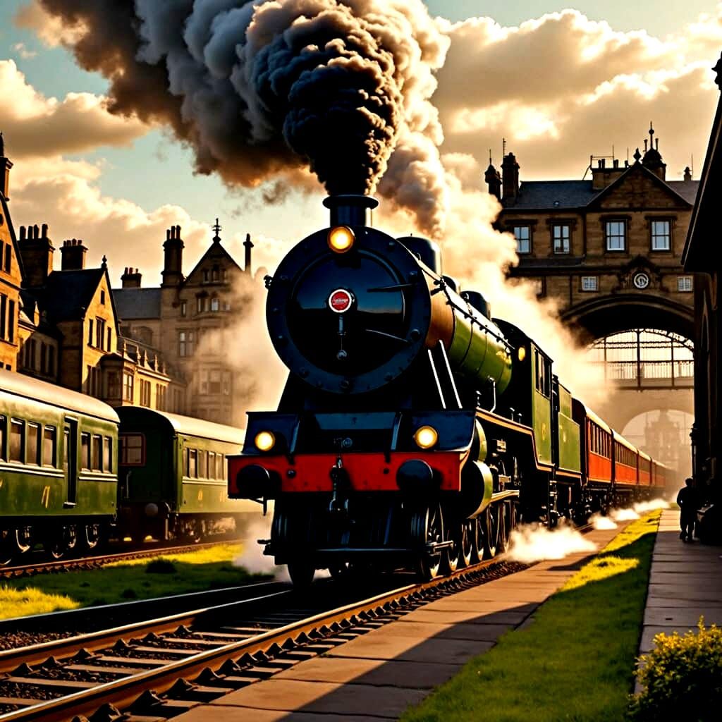 The Flying Scotsman at Edinburgh Waverley Station