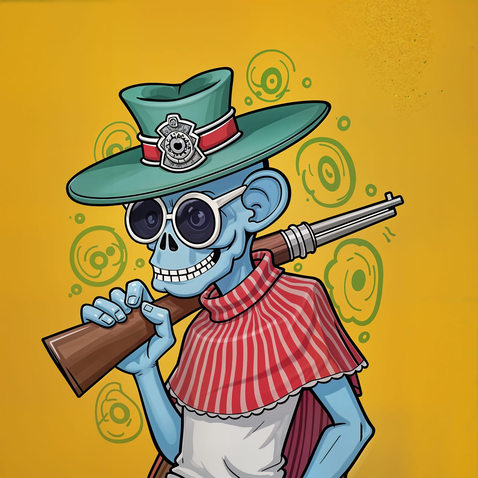 Vibrant Cartoon Character in Whimsical Adventure Gear