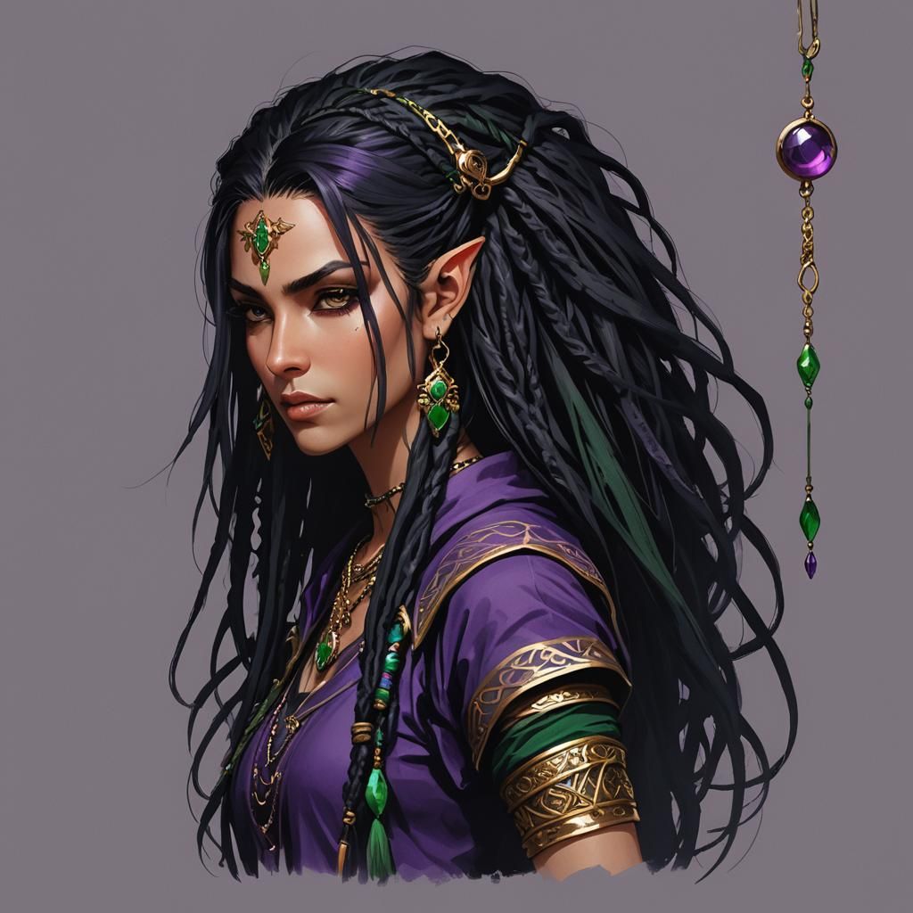 High Elf Rebel Character in Detailed Matte Painting