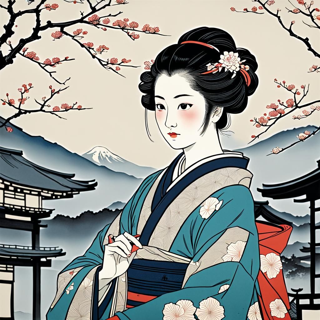 Classic Ukiyo-e Style Japanese Print