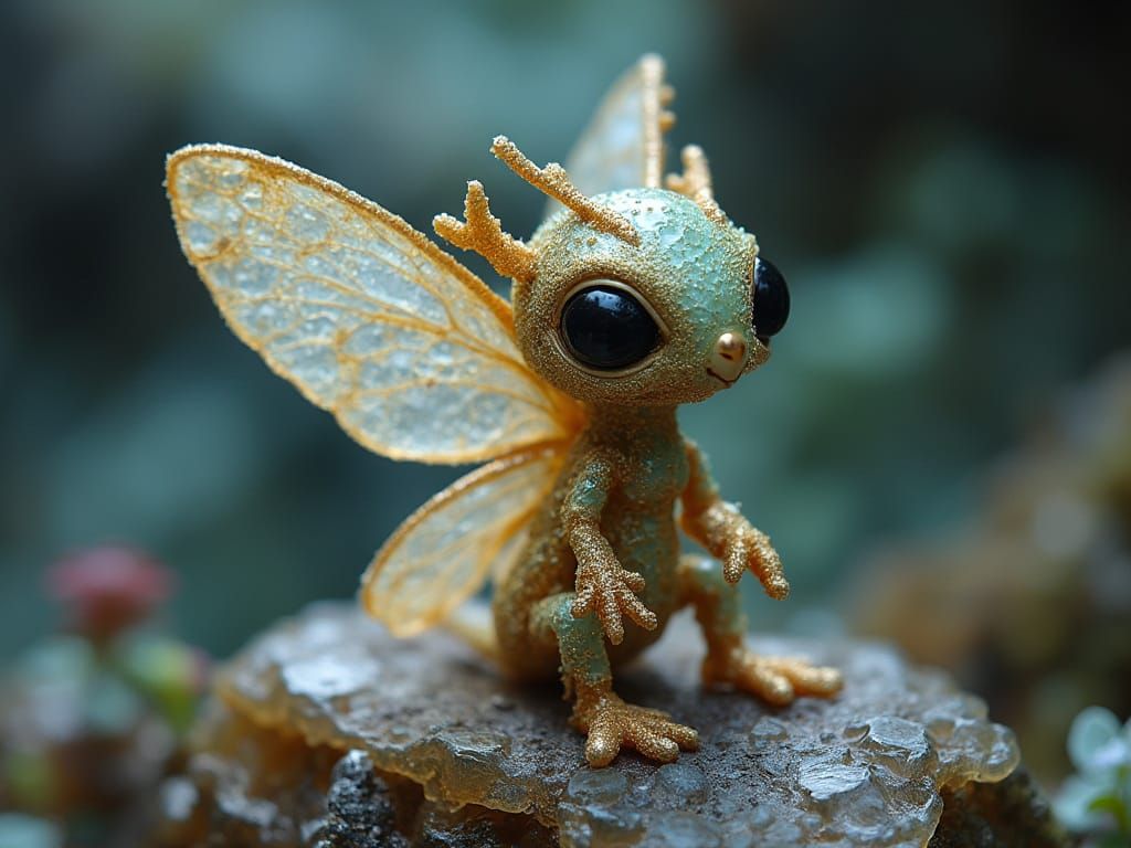 Steamplush Fairy-Alien with Beautifur Wings Polished Speleot...