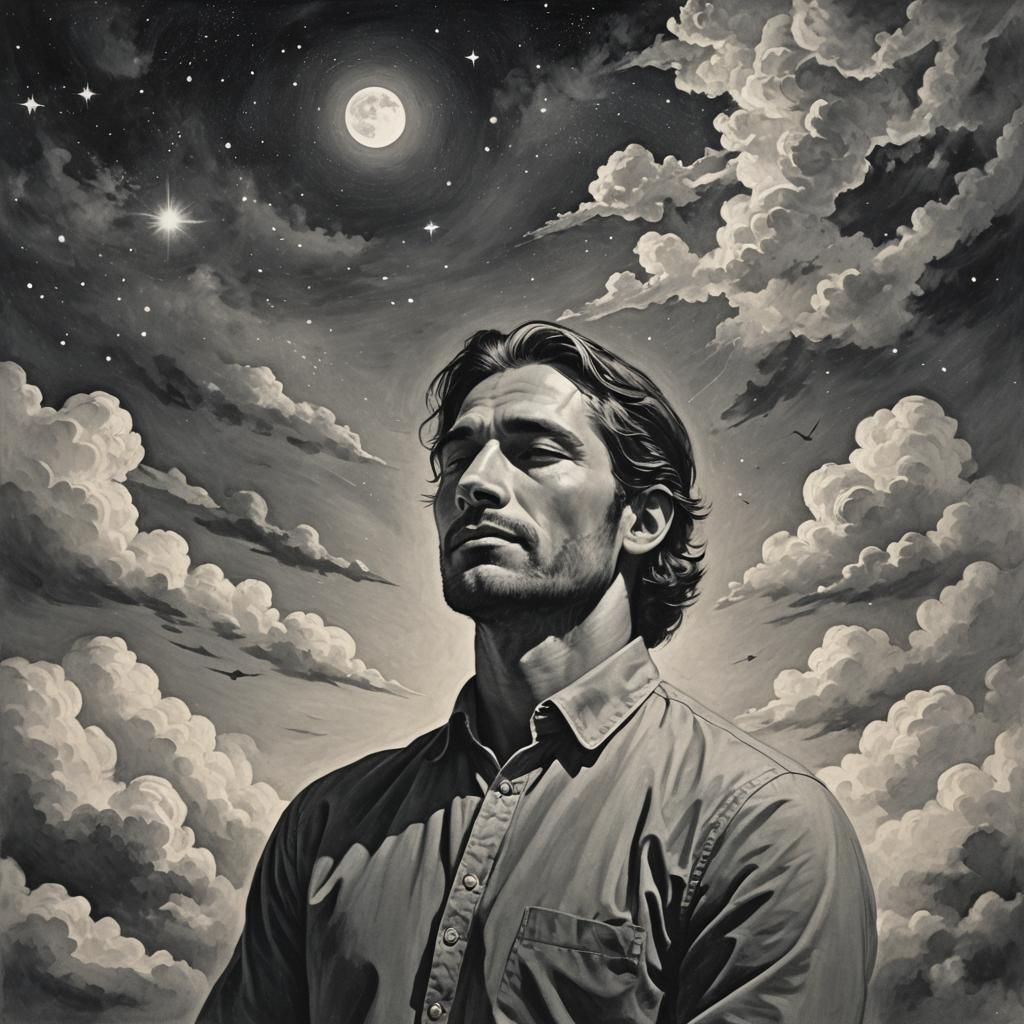 Dreaming Man AI Image