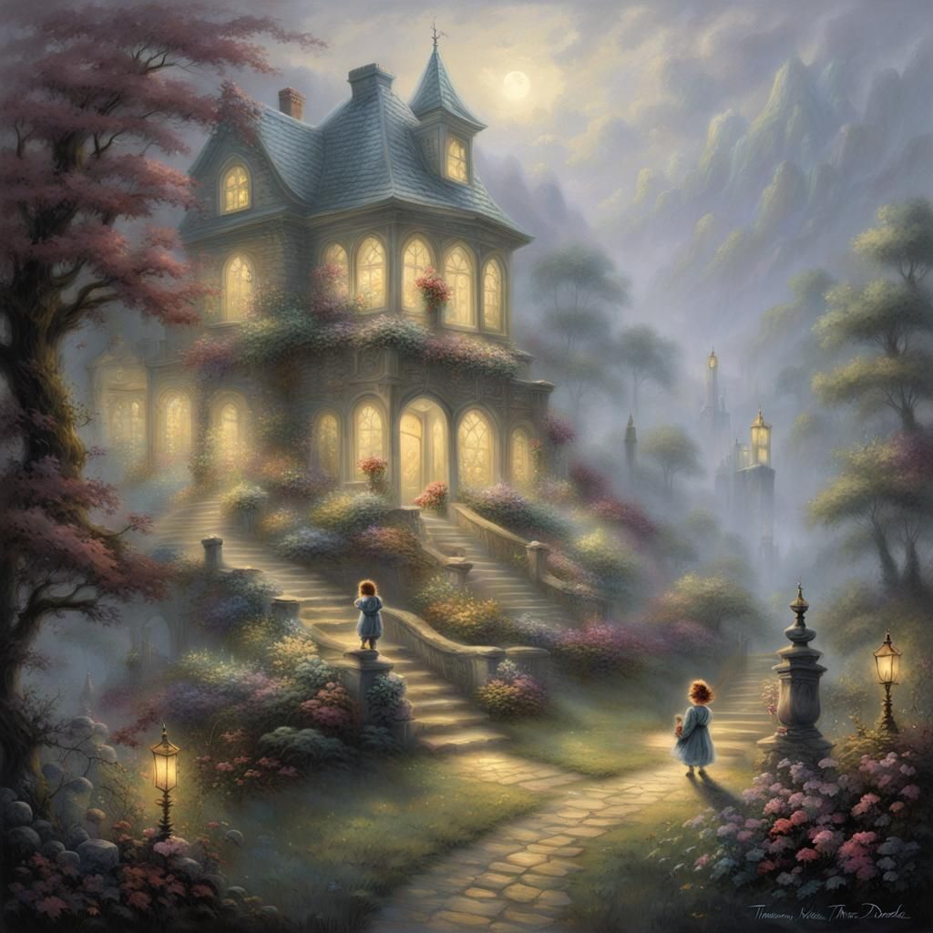 Ethereal Child with Sinister Smile in Fantasy Art