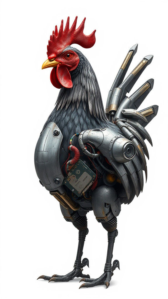 Robo-Chicken Reconstituted: A Biomechanical Sci-Fi Illustrat...