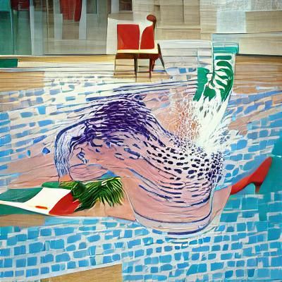 Swimming Pool Splash in Pop Art Style