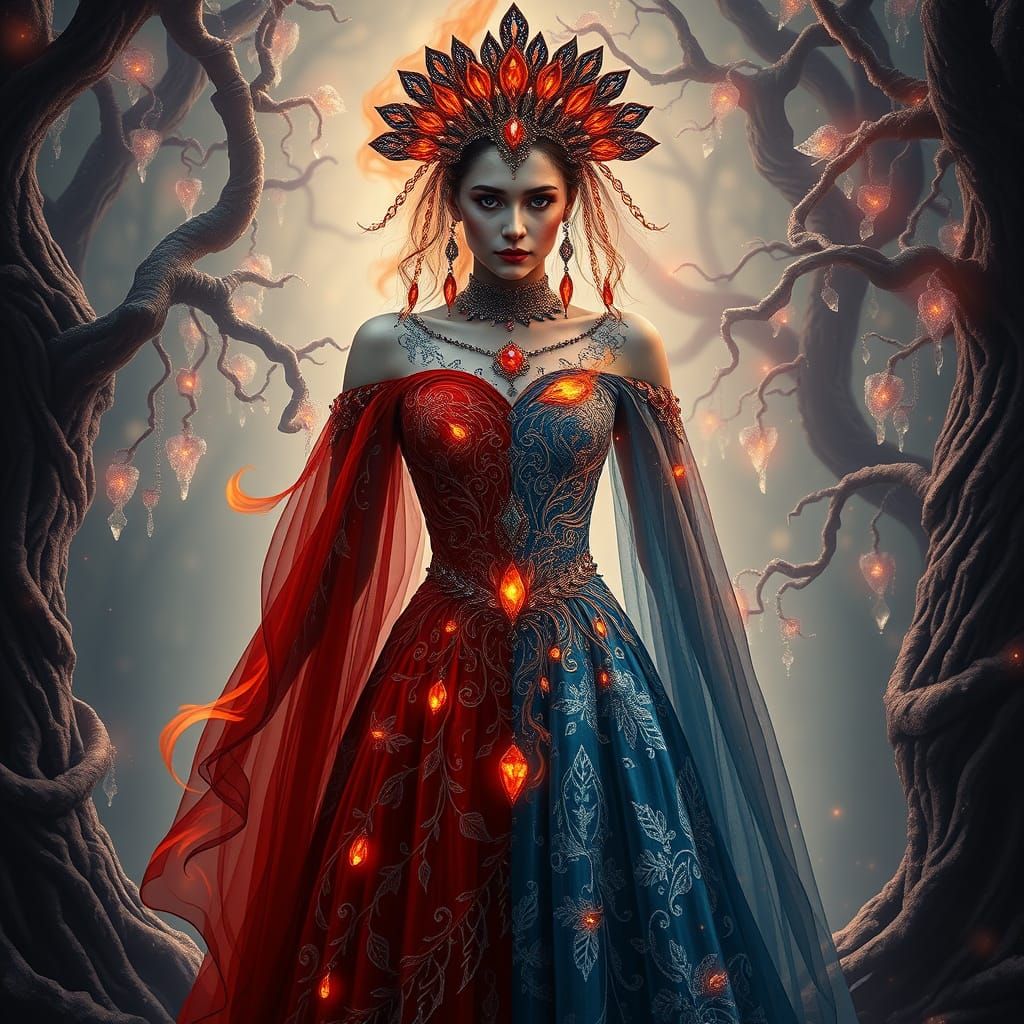 Gothic Goddess of Flames and Frost