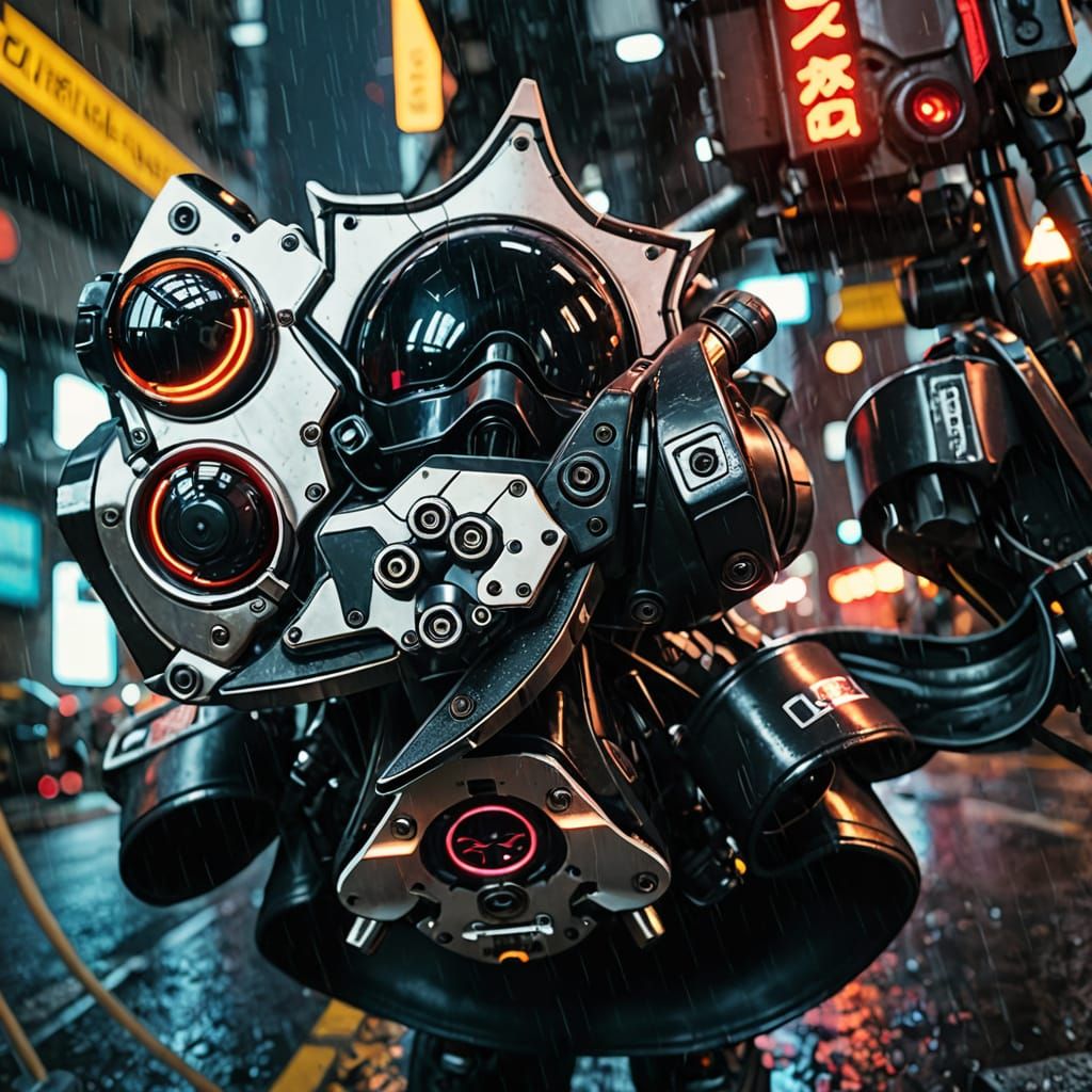 Cyberpunk Cityscape at Night in Vivid Neon