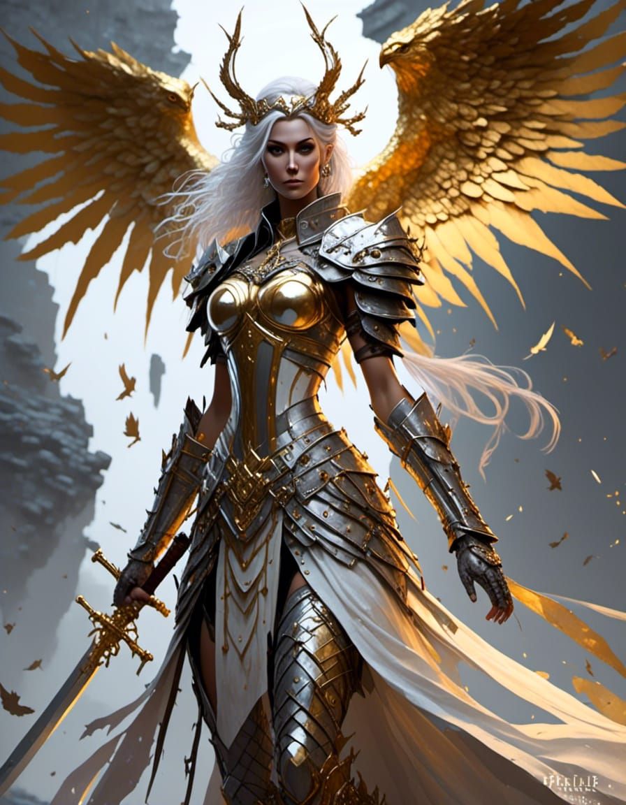 Holy Valkyrie Warden of Souls in High Fantasy