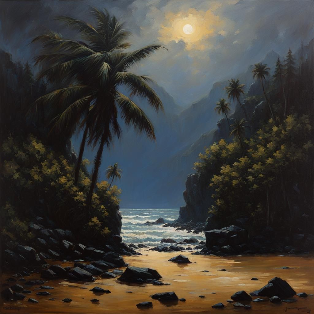 Dark New World: Oil Painting