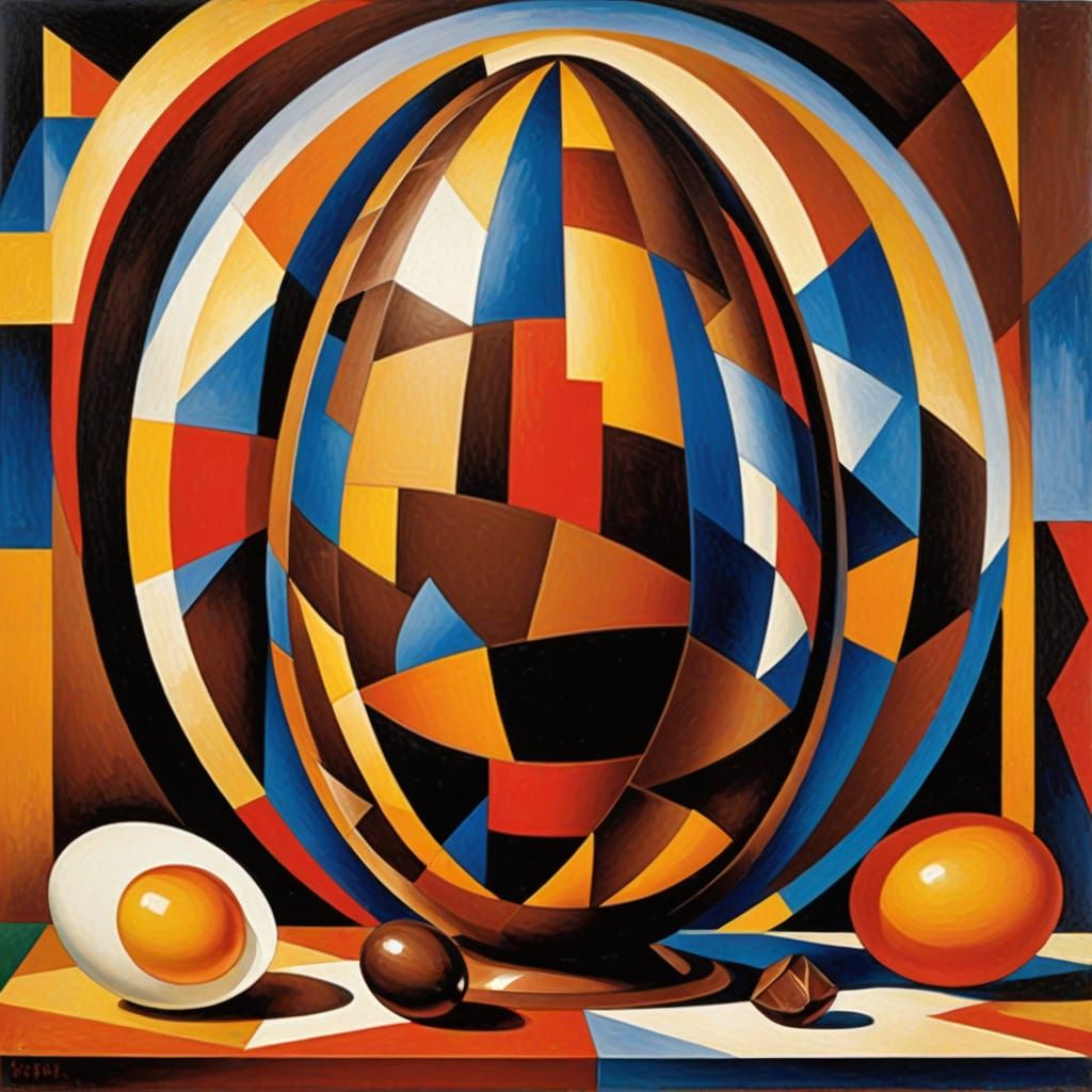 Extra large elaborate chocolate egg