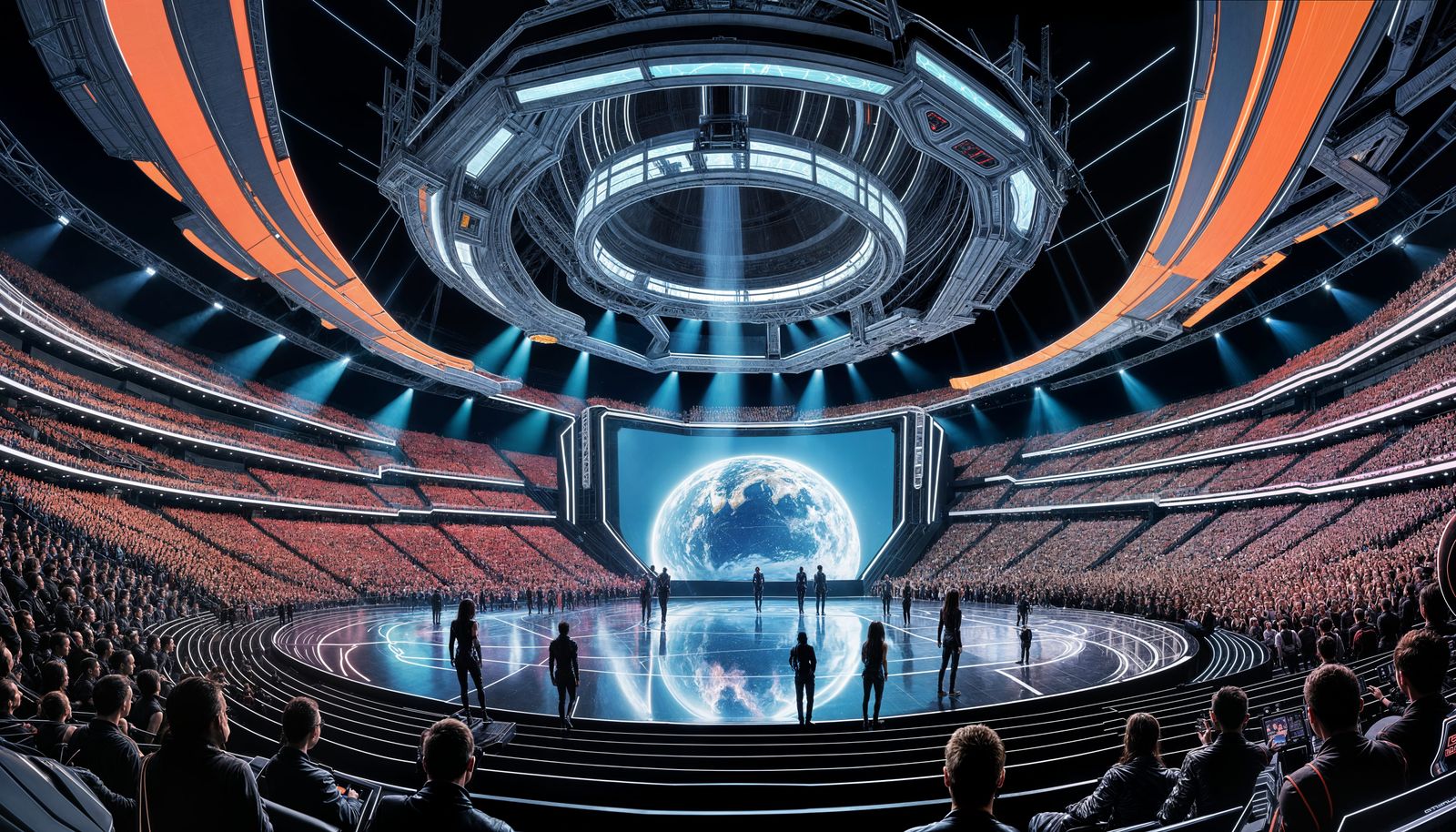 Futuristic High-Tech Stage for Global Art