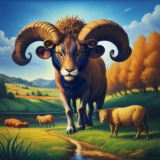 Surreal Ram Attack Inspired by Salvador Dali
