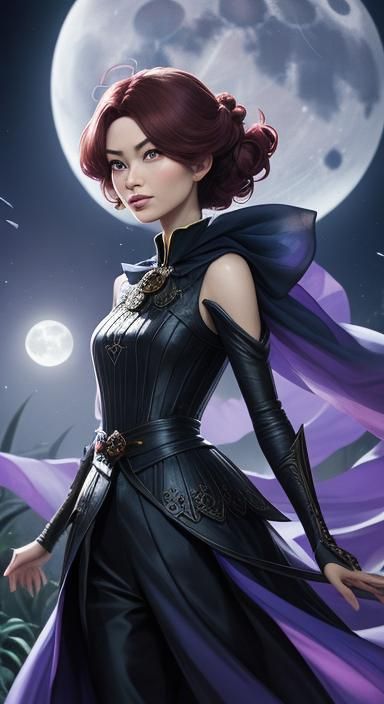 Audrey in Moonlight: Anime Key Visual with Rangoon Creeper