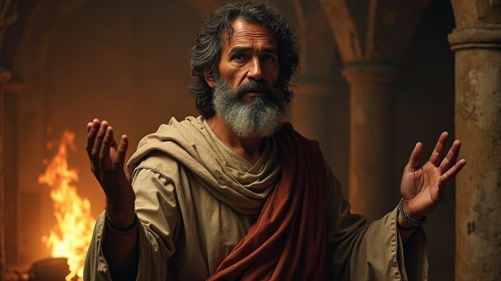 Apostle Paul Preaching in Baroque Style