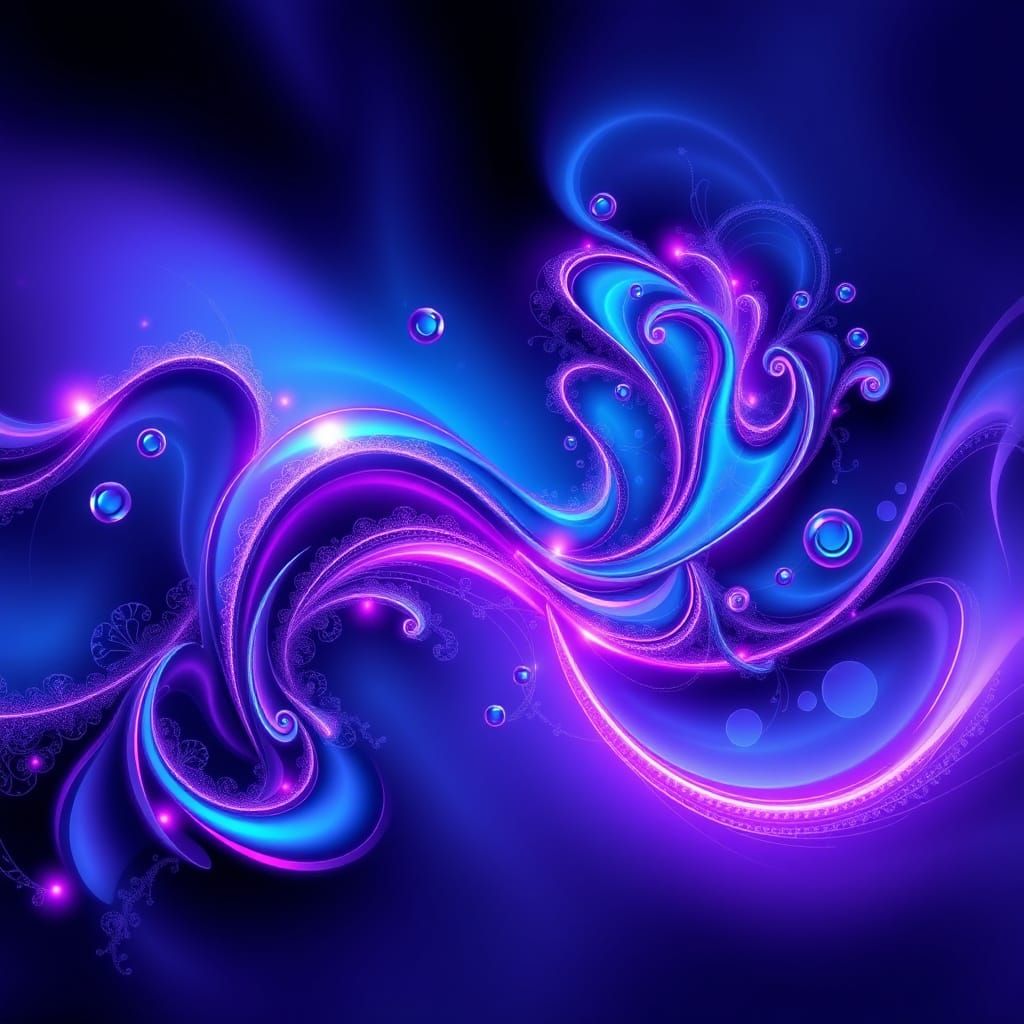 Abstract Bank Transfer Art with Fractal Waves