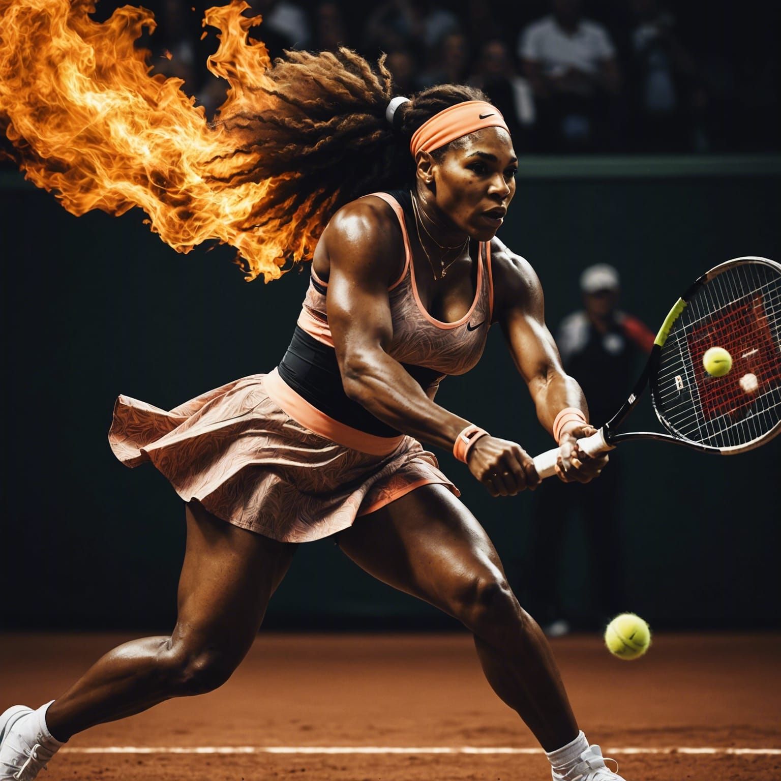 Serena Williams Unleashes Fire on the Tennis Court