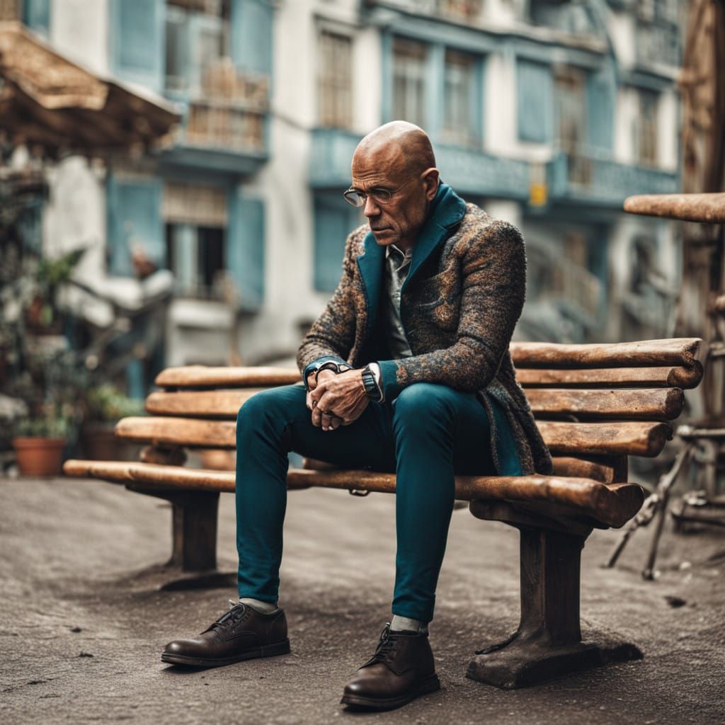 Surreal Fantasy Scene of Solitude in Hyperrealistic Photogra...