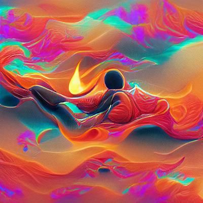 Holographic Cosmic Illustration in Warm Colors