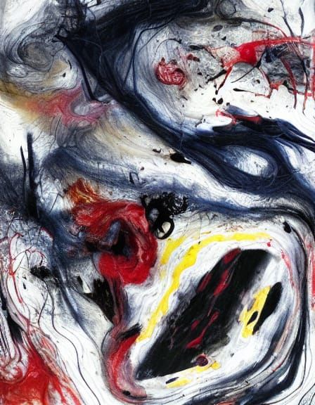 Haunting Abstract Expressionism: Psychological Unraveling
