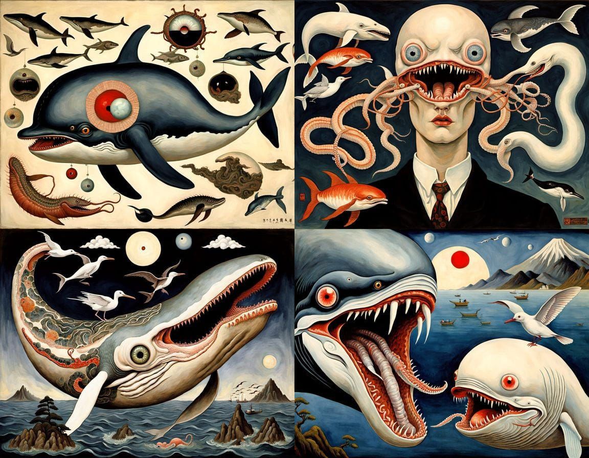 Horrific Mutant Zygote in Surrealist Egon Schiele Style