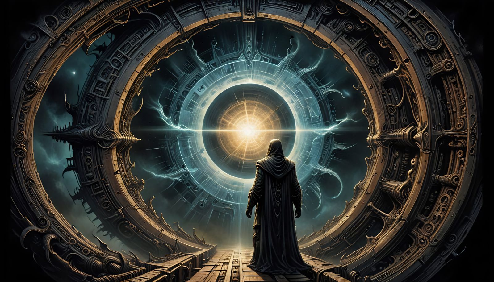 Steampunk Sorcerer Opens a Sinister Wormhole in a Darkly Ill...