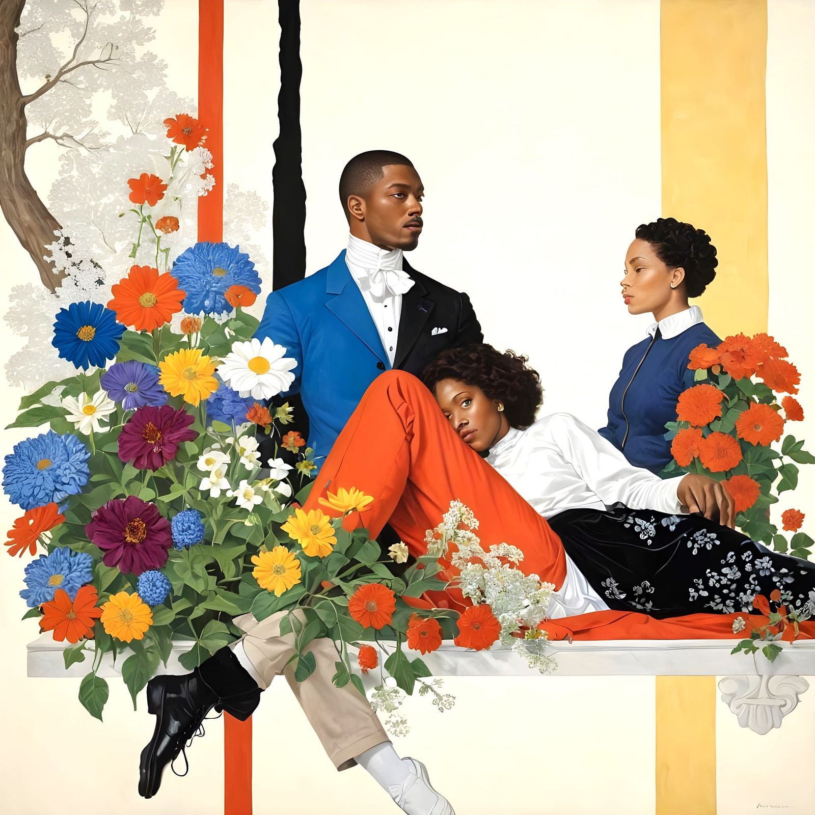 Garden Reverie: A Portrait Inspired by Masters